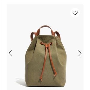 Madewell canvas Somerset backpack (olive)